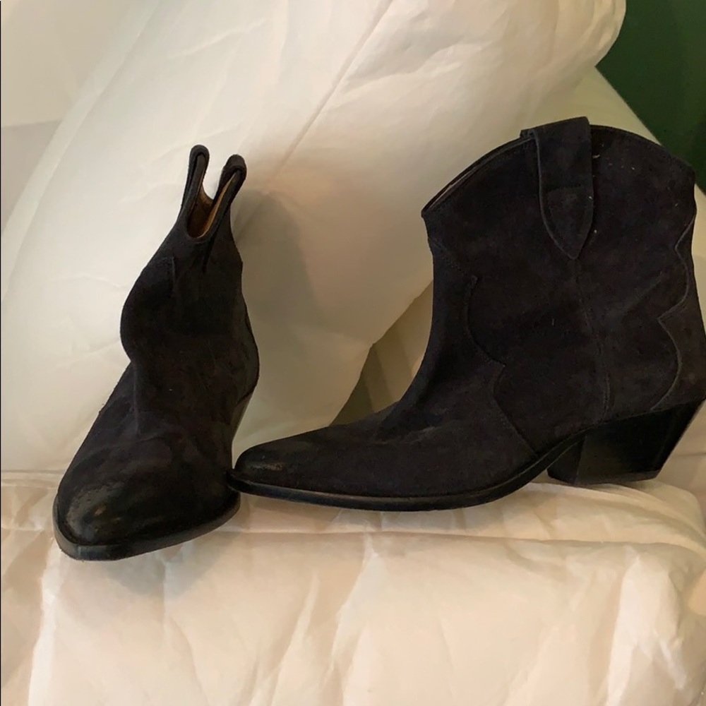 Isabel Marant black suede Dewina booties size 38